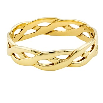 9ct Gold 2.1g Band Ring Size S